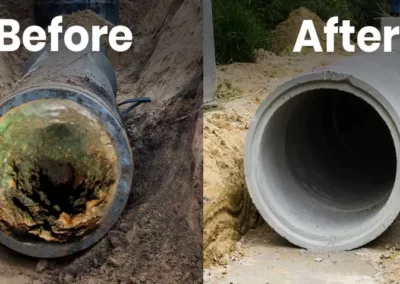 Before and After Sewer Line